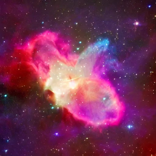 Prompt: heart shaped nebula