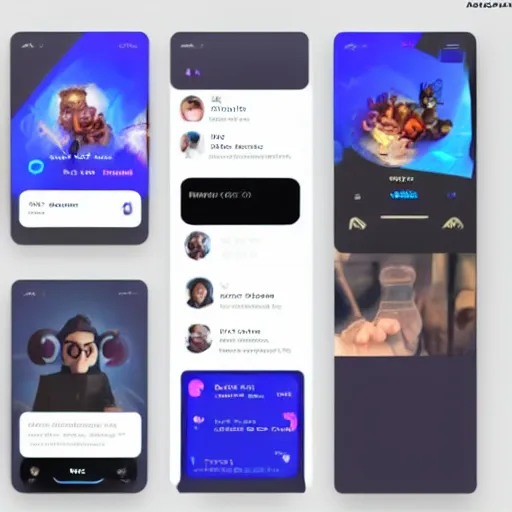 Prompt: Award winning UI design for Discord 2.0, featured on Behance