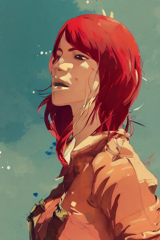 Prompt: an ultradetailed beautiful painting of a stylish woman fighter, by conrad roset, fiona staples and makoto shinkai, featured on artstation