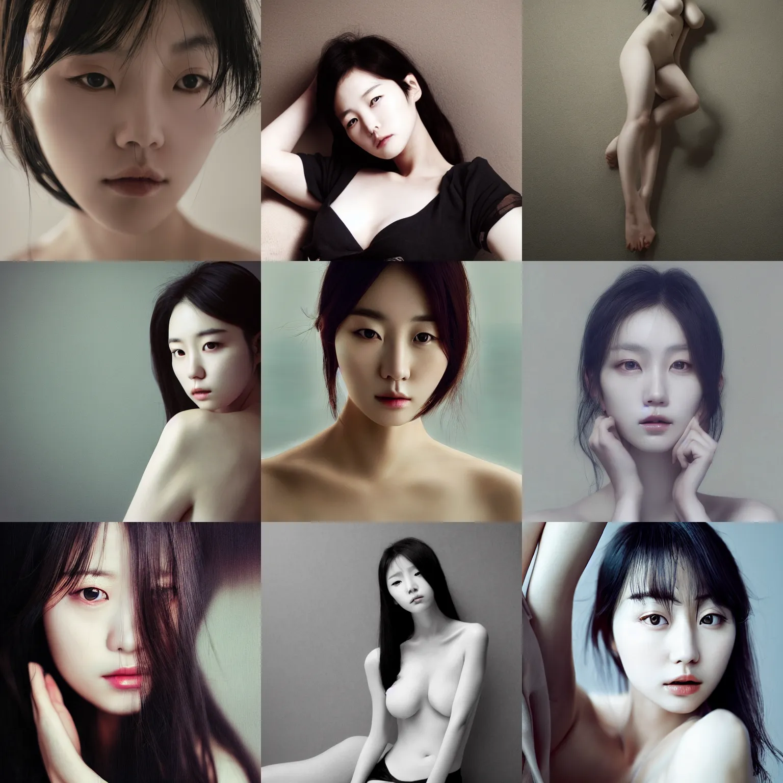 Prompt: lee jin - eun by wlop, rule of thirds, seductive look, beautiful