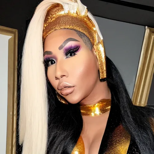 Image similar to gold bust of nicki minaj