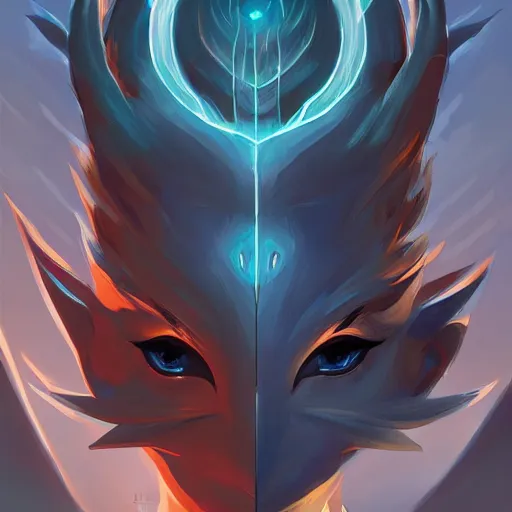 Image similar to face icon stylized minimalist magic : the gathering, loftis, cory behance hd by jesper ejsing, by rhads, makoto shinkai and lois van baarle, ilya kuvshinov, rossdraws global illumination