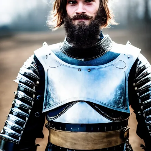 Image similar to PewDiePie as a knight, EOS-1D, f/1.4, ISO 200, 1/160s, 8K, RAW, unedited, symmetrical balance, in-frame