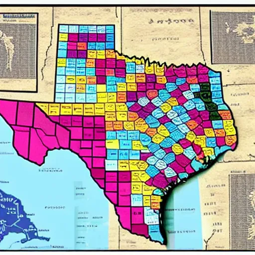 Prompt: map of texas meme,