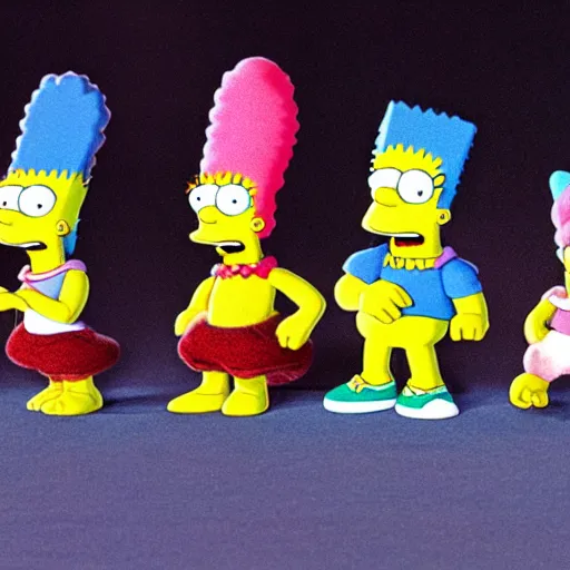 Image similar to a claymation of bart simpsons