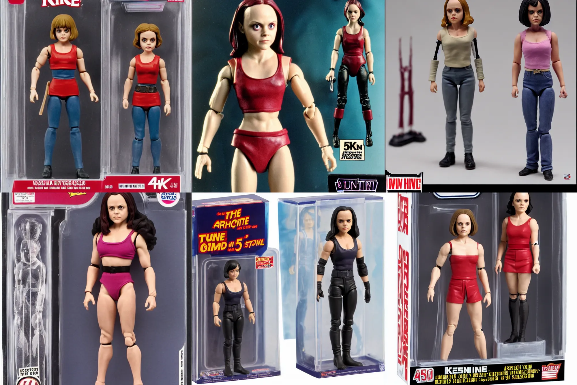 Prompt: Christina Ricci as a 1980's Kenner style action figure, 5 points of articulation, full body, 4k, highly detailed