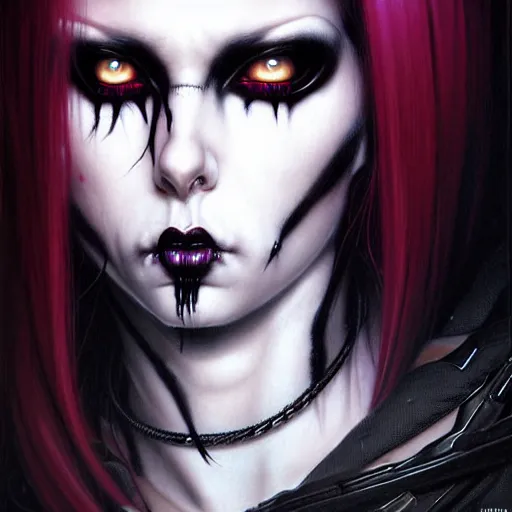 portrait of a female cybergoth grim dark, dark, | Stable Diffusion ...