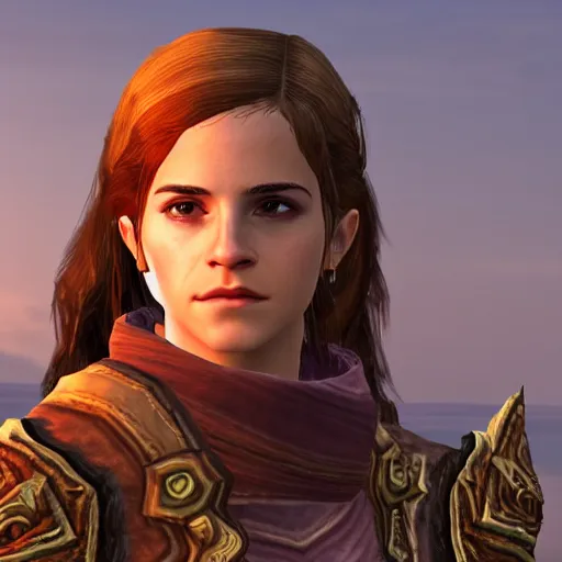 Prompt: emma watson in world of warcraft 4 k