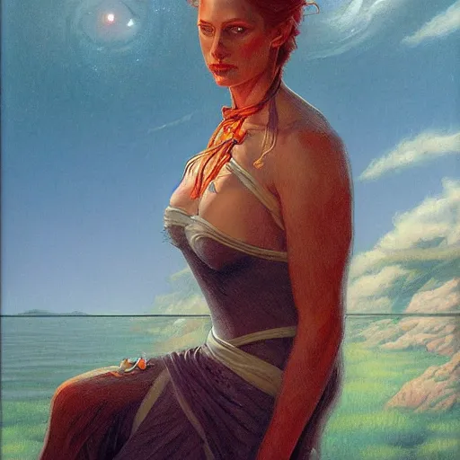 Prompt: a portrait of a character in a scenic environment by gerald brom