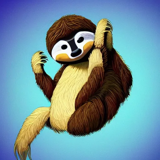 Prompt: a sloth in the style of Pixar