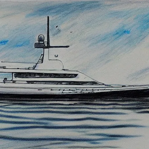 Image similar to drawing of a yacht by bill waterson