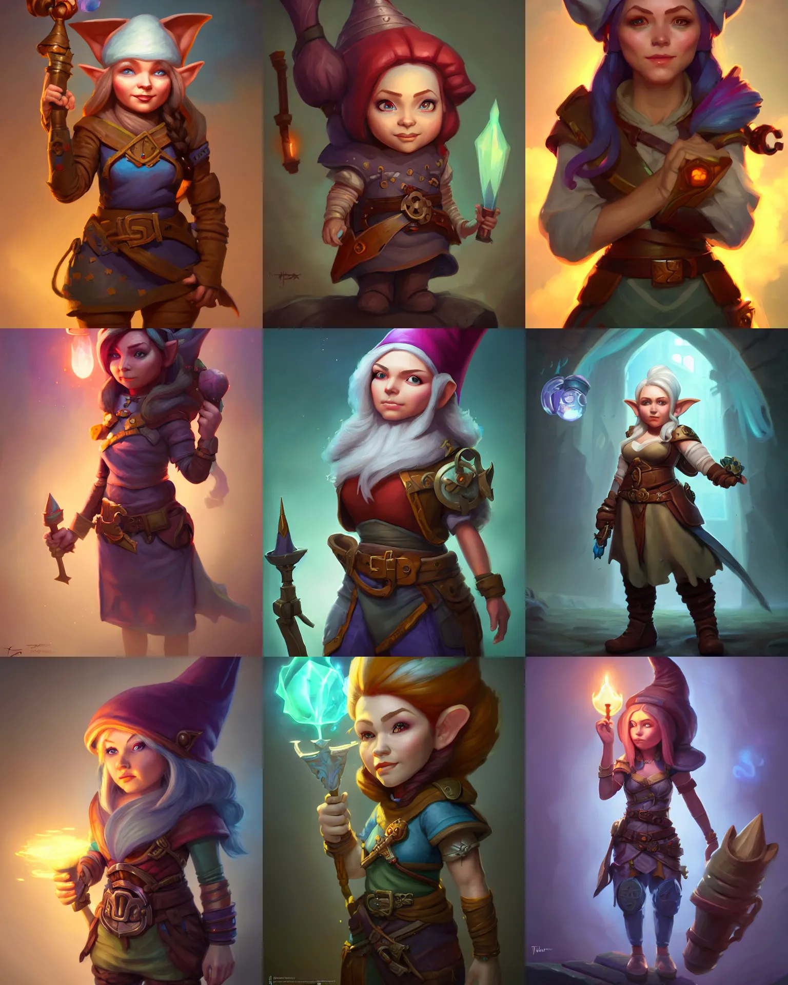 Prompt: female gnome artificer, young adult, youthful, petite, beautiful, dnd character art portrait, matte fantasy painting, deviantart artstation, by jason felix by steve argyle by tyler jacobson by peter mohrbacher, cinema, ray tracing, global illumination, unreal engine 5