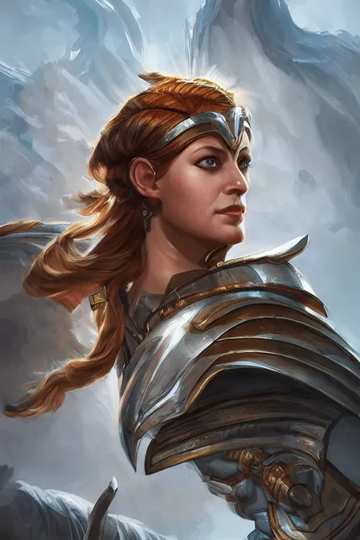 Image similar to amazon valkyrie athena, d & d, fantasy, portrait, highly detailed, headshot, digital painting, trending on artstation, concept art, sharp focus, illustration, art by artgerm and greg rutkowski and magali villeneuve