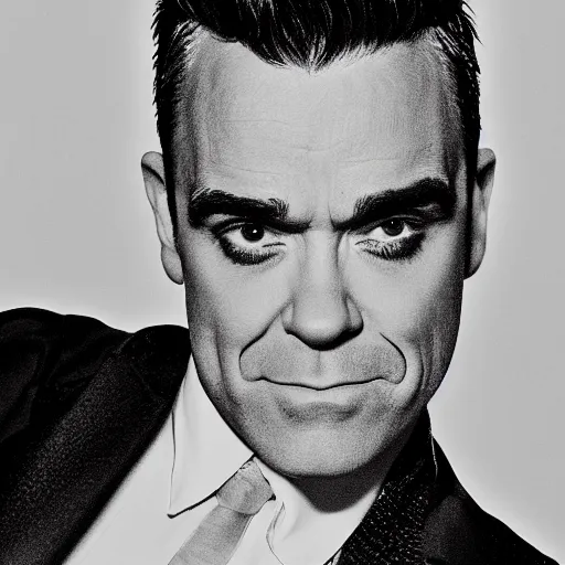 Image similar to robbie williams portrait