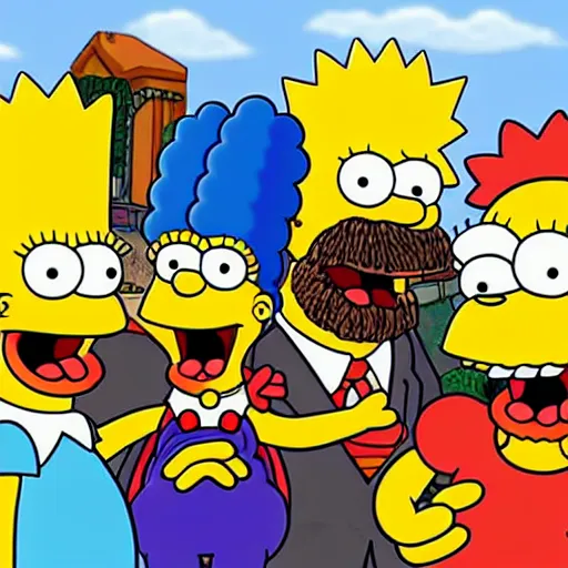 Prompt: a muppet ofbart simpsons