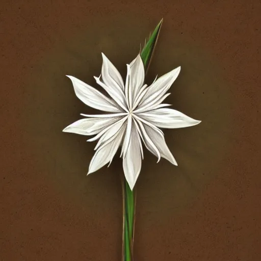 Prompt: a beautiful flower called the ivory star, photorealistic,