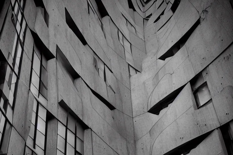 Image similar to Amongus-shaped brutalist structure, urban photography, award-winning photo