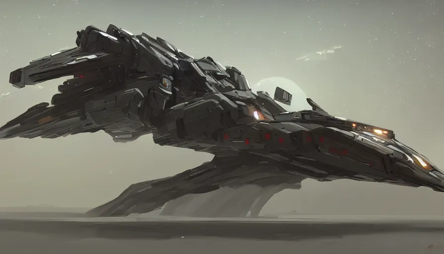 Image similar to scifi vehicle design by jama jurabaev, trending on artstation, high quality, brush stroke, for aaa game