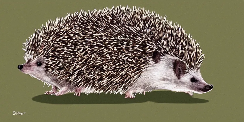 Image similar to a hedgehog in the style of steph kellet