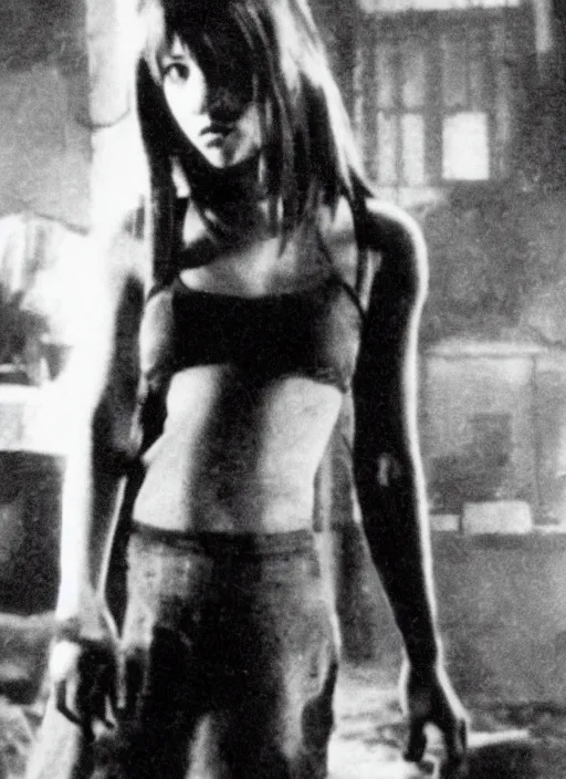 Prompt: film still of tifa lockhart in a horror movie