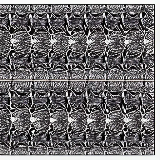 Image similar to A neural network fractal pattern, infinitely repeating