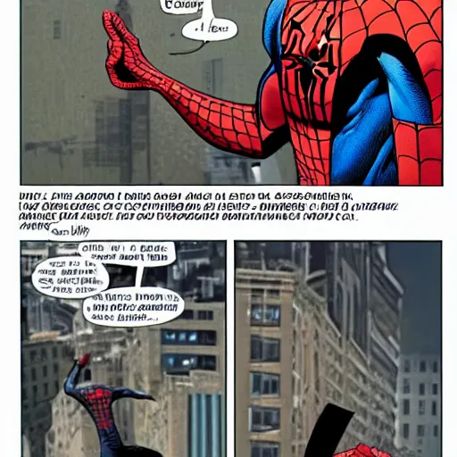 Image similar to Spiderman change into stone