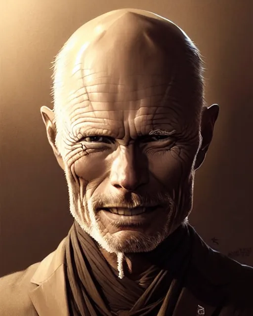 Image similar to ed harris portrait, intricate western designs, elegant, highly detailed, sharp focus, art by artgerm and greg rutkowski and wlop