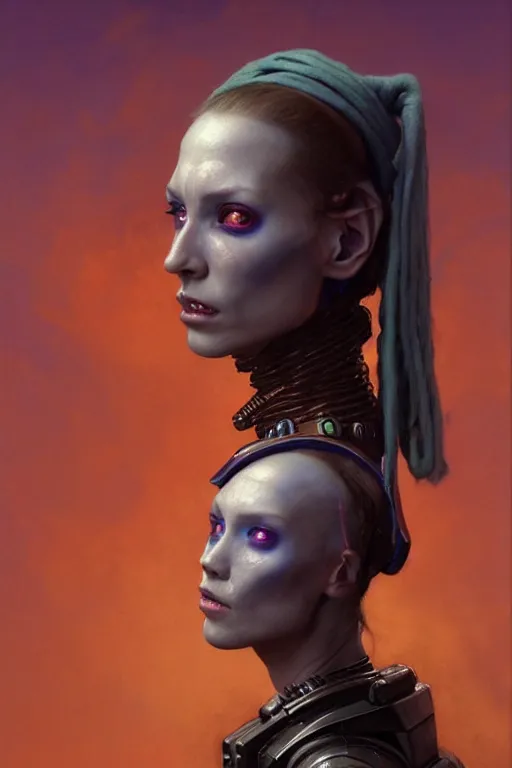 Prompt: character portrait cyberpunk starcraft terran warhammer 4 0 k space marine tech priest warrior princess ( ( ( ( ( ( ( ( totally definitely not negative no not girl with the pearl earring inspired ) ) ) ) ) ) ), beksinski character design, painting by gaston bussiere, katsuya terada, frank frazetta, tom of finland, trending on artstation