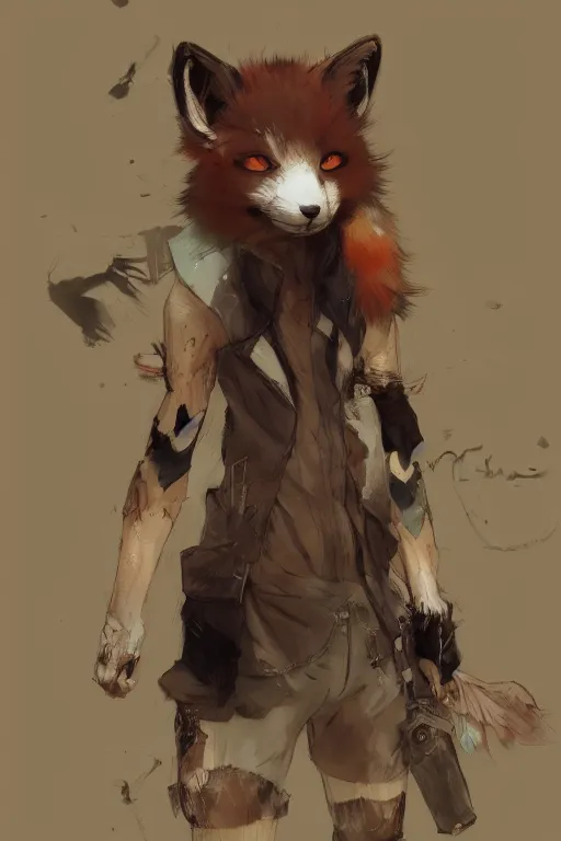 Prompt: a fox fursona, trending on artstation, by kawacy, furry art, digital art, art by dustin nguyen akihiko yoshida greg tocchini