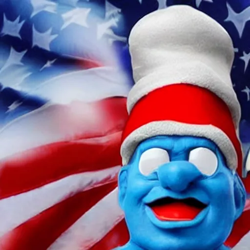 Prompt: trump as a smurf