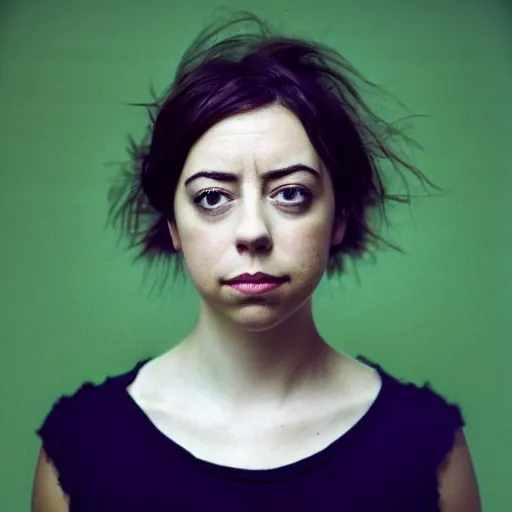 Image similar to a masterpiece portrait photo of a beautiful young woman who looks like a manic pixie dream girl mary aubrey plaza, symmetrical face