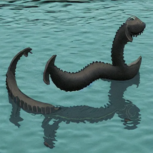 Prompt: baby loch ness monster