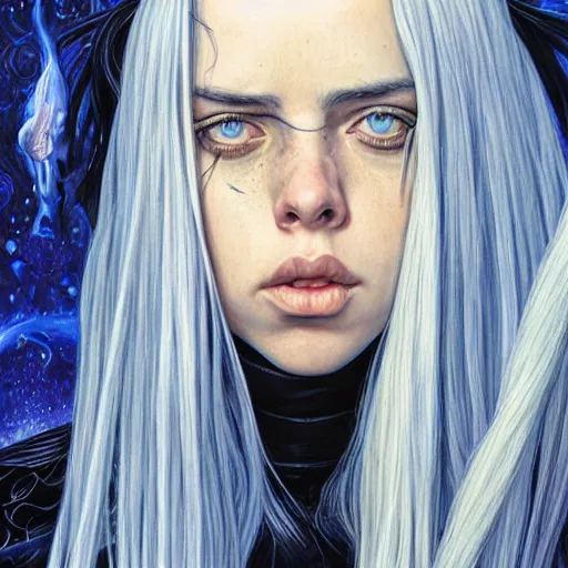 Image similar to Billie Eilish, by Mark Brooks, by Donato Giancola, by Android Jones