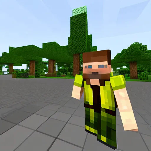 Image similar to walter white playing minecraft