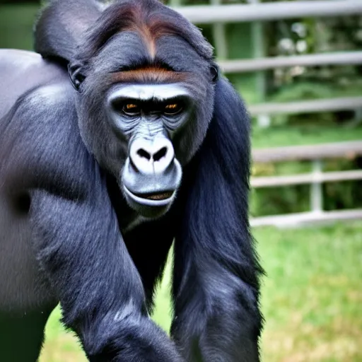 Image similar to photo of a horse gorilla hybrid