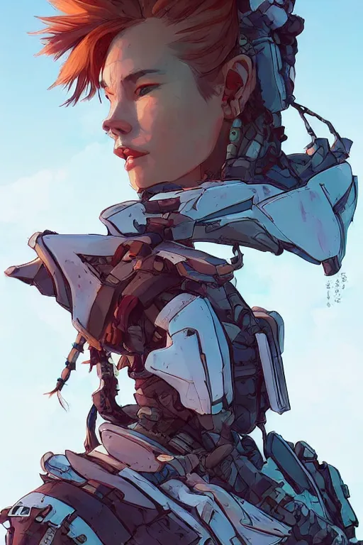 Image similar to combination suit armor aloy horizon forbidden west horizon zero dawn robot ninja mask helmet backpack tribal, art gta 5 comics, official fanart behance hd artstation by jesper ejsing, by rhads, makoto shinkai and lois van baarle, ilya kuvshinov, ossdraws radiating a glowing aura cgi rtx 2 0 2 2