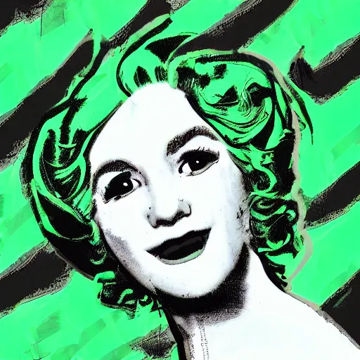 Image similar to a brocolli by andy warhol, digital art, trending on artstation