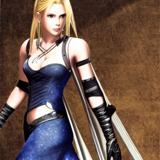 Image similar to Quistis Trepe from Final Fantasy VIII, promotional image