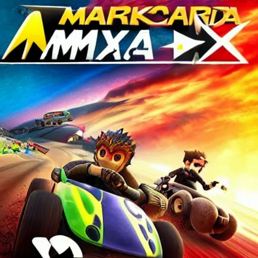 Image similar to mariokart mad max movie.