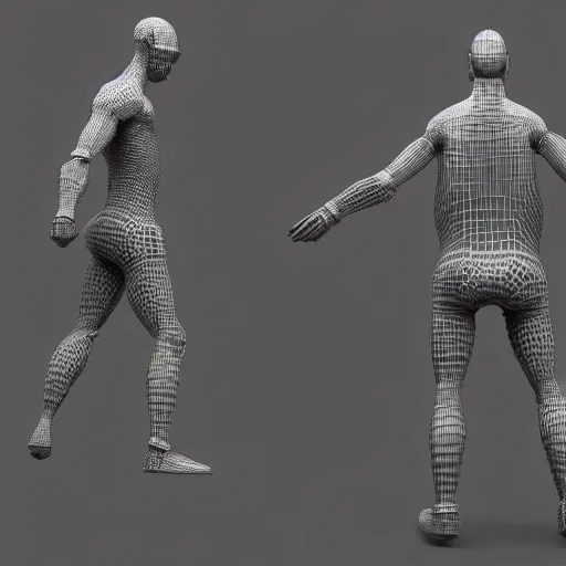 Male Low Poly Base Mesh in T-Pose