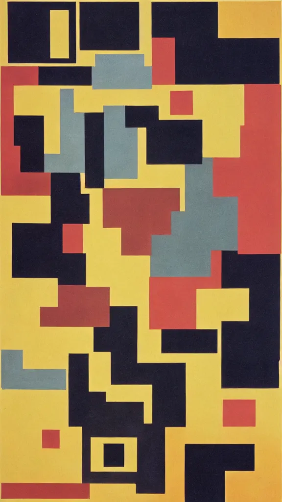Prompt: a dream, by josef albers