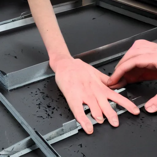 Image similar to laser cutting fingers off detailed