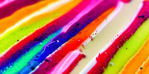 Prompt: photo of moist rainbow cake, advertising photo, studio lighting, 4K