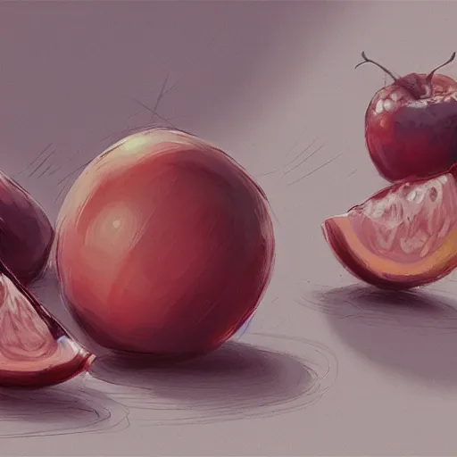Image similar to war between fruits, sketch, smooth, illustration, painting, artstation, lighting, close - up