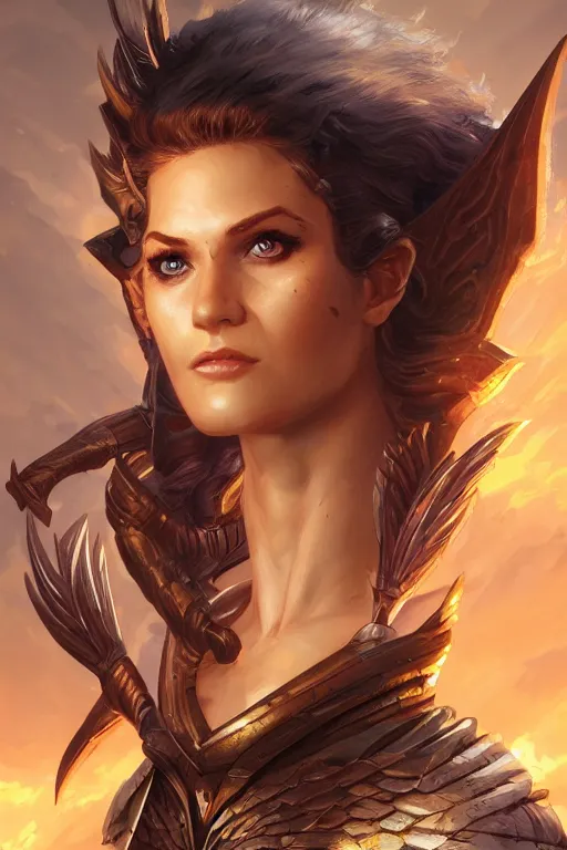 Image similar to amazon valkyrie athena, d & d, fantasy, portrait, highly detailed, headshot, digital painting, trending on artstation, concept art, sharp focus, illustration, art by artgerm and greg rutkowski and magali villeneuve