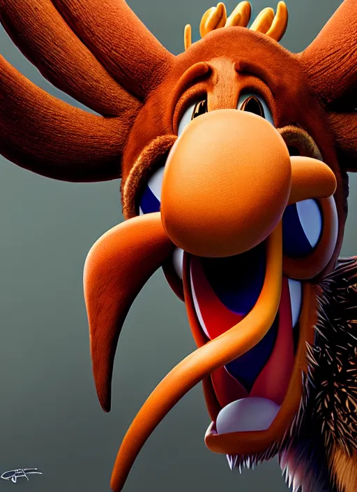 Image similar to highly detailed closeup of a wacky moose character, from sonic the hedgehog, sonic video game series by greg rutkowski, character concept art