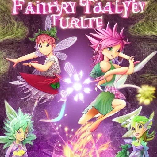 Prompt: a fairy battle