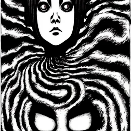 Prompt: long dream by junji ito