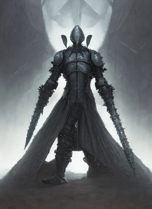 Prompt: a computer generated image of a man in armor, concept art by senior character artist, featured on polycount, antipodeans, sketchfab, unreal engine 5, artstation hd. hr giger, greg rutkowski and wayne barlowe as a diablo, resident evil, dark souls, bloodborne monster