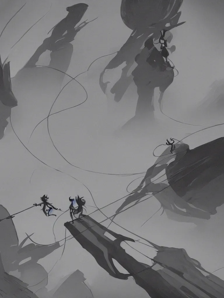 Image similar to limbo, inspired by disney concept artists, blunt borders, rule of thirds